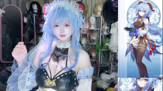 王小美女士穿女仆装也是别有一番风味