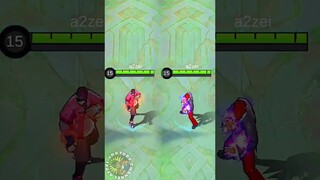 MLBB Chou S.T.U.N. VS Iori Yagami Skin Comparison in 1 Minute #Shorts