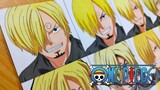 Drawing SANJI in 12 different Anime Styles || One Piece