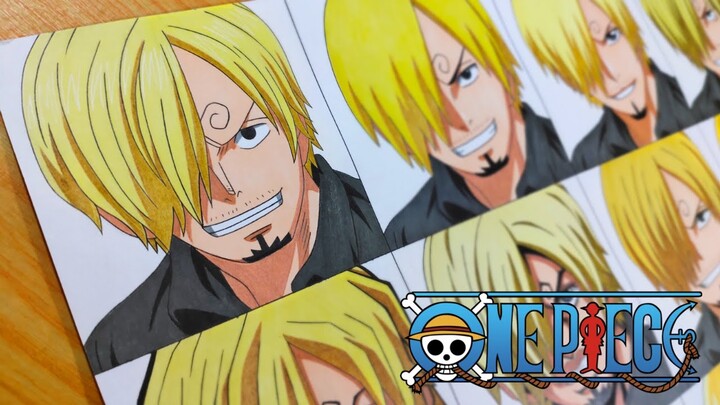 Drawing SANJI in 12 different Anime Styles || One Piece