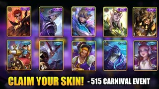 CARNIVAL PARTY - GET EPIC, SPECIAL OR ELITE SKIN (MUST WATCH) MOBILE LEGENDS BANG BANG