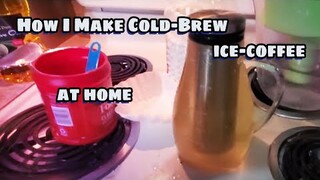 ☕ How to make Cold Brew Ice Coffee ☕ 😎