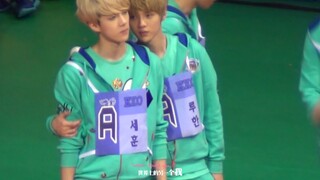 时代的眼泪！2013年 EXO 偶像运动会 双毒勋鹿直拍 鹿晗世勋要一直各自顺利下去啊