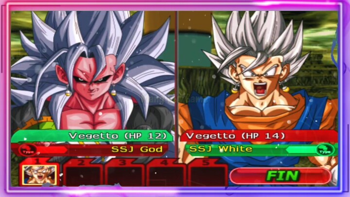 VEGETTO SSJ GOD VS VEGETTO SSJ WHITE - DB MOD ANDROID GAMEPLAY