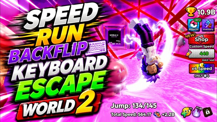 Speed Run backflip keyboard Escape World 2