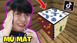 Vinh Đau Mắt Khi Xây Khối Này 😎 - VINH THỬ NGHIỆM CÁC VIDEO TIKTOK MINECRAFT TRIỆU VIEW (Phần 24)