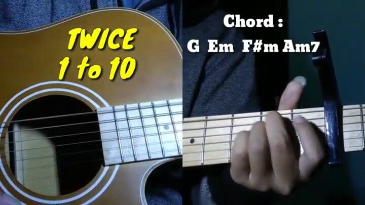 Twice - 1 to 10 Guitar Cover + CHORD