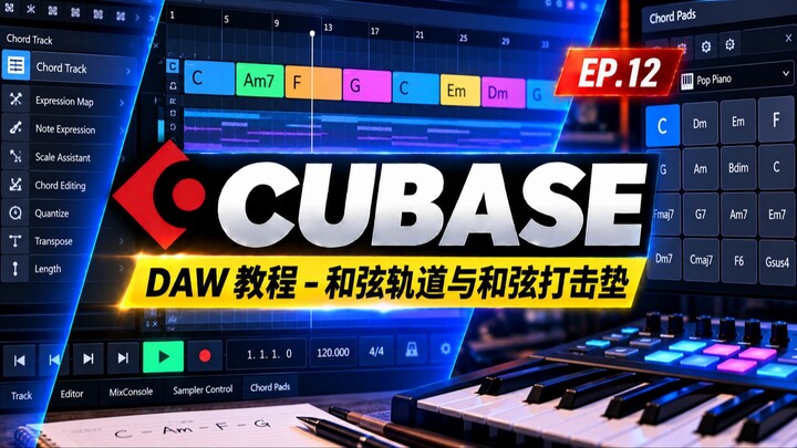 Cubase Pro Tutorial (Lesson 12) – Chord Track. Chord Pads.