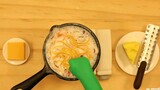 [Animasi tanah liat stop-motion] Pasta krim yang sedikit lucu dan sedikit imut