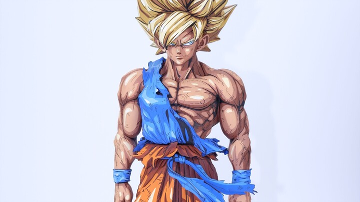 [Comic color repainting] smsp Goku repainting work video display and sharing