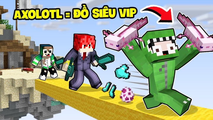 Minecraft Bedwars Sở Hữu Axololt Vip Nhất Được Đồ Vip * KHANGG Bị Noob Team Troll Bẫy Hố Đen