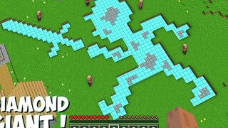 ใหม่ความลับที่ใหญ่ที่สุด GIANT DIAMOND PRINT ใกล้หมู่บ้านใน Minecraft! ไดมอนด์ยักษ์ ในหมู่บ้าน !