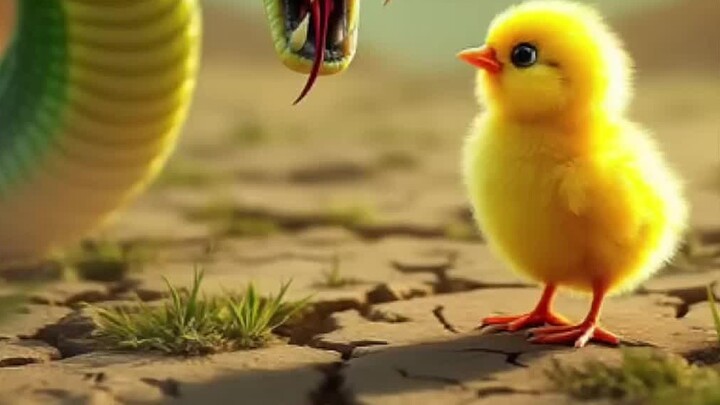 The friendship between a chicken and a puppy