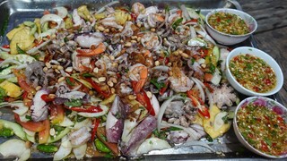 Bán lươn ăn hải sản. GỎI HẢI SẢN SIÊU CAY - Bin Đen Miền Tây # 470