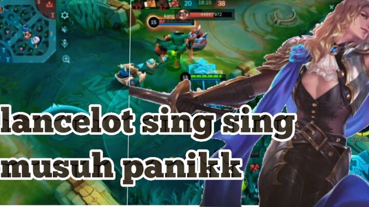 lancelot disini mmusuh pada lari