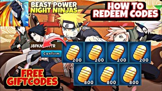 Beast Power Night Ninjas All Giftcodes - How to Redeem Codes - Free Golds