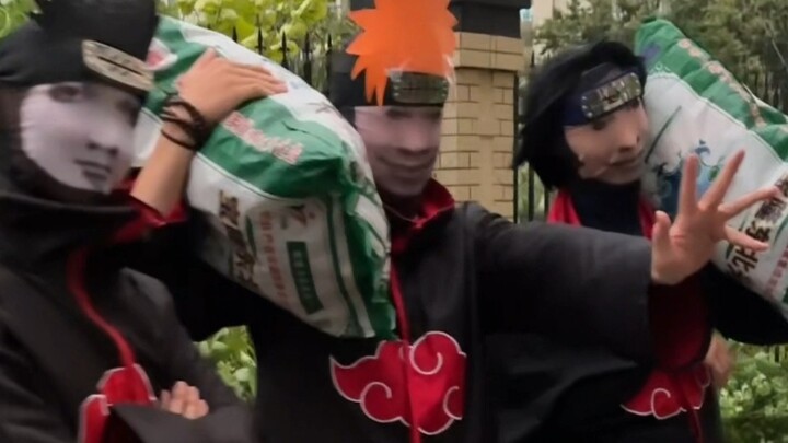 Akatsuki F4 carries rice into the village