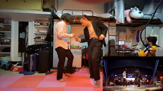 Dance the famous scene from Pulp Fiction in the dormitory