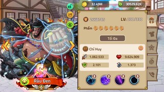 HẢI TẶC ĐẠI CHIẾN-review acc không nạp của thanh niên lớp 4,có sanji và râu đen tokuda 1tr sức đánh