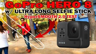 GoPro HERO 8 BLACK with TELESIN ULTRA LONG SELFIE STICK TEST