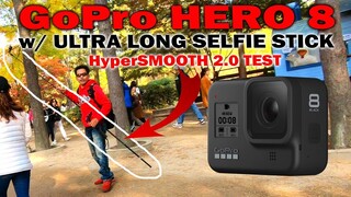 GoPro HERO 8 BLACK with TELESIN ULTRA LONG SELFIE STICK TEST