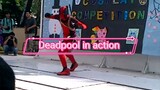 Deadpool in action.  cosplay by Skoater Akademi 2011.