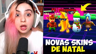 STUMBLE GUYS mas JOGO com TODAS AS NOVAS SKINS da NOVA ATUALIZAÇÃO de NATAL!! MOSTREI TUDO KKKK