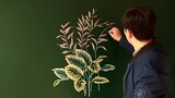 [Drawing]Chalk drawing of flowers