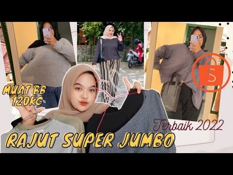 5 OOTD ATASAN RAJUT JUMBO || Shopee Haul Sweater Jumbo Murah