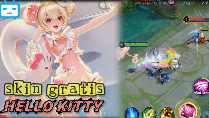 SKIN GRATIS ITU NYATA || review skin hellokitty || honor of kings