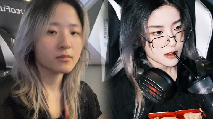 在网吧抓了个小姐姐改造完也太帅了！