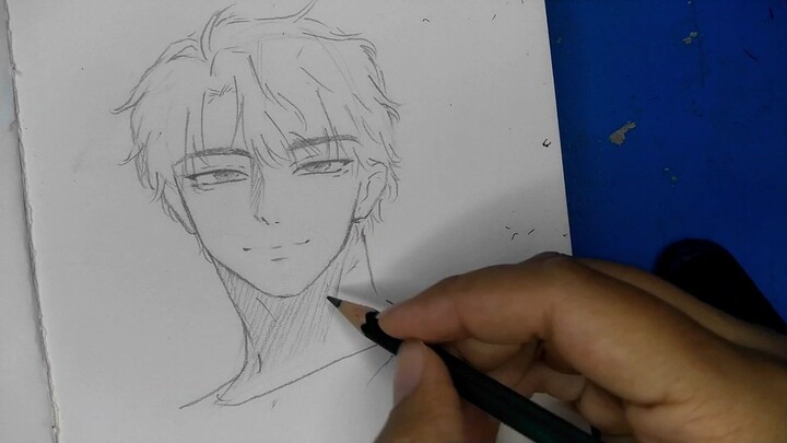 Menggambar Anime cowok mudah