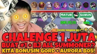 CHALLANGE ALL HERO SUMMONER DAPET 1JT RUPIAH ??!! LANGSUNG AUTO GASKAN BOSKU !! MAGIC CHESS