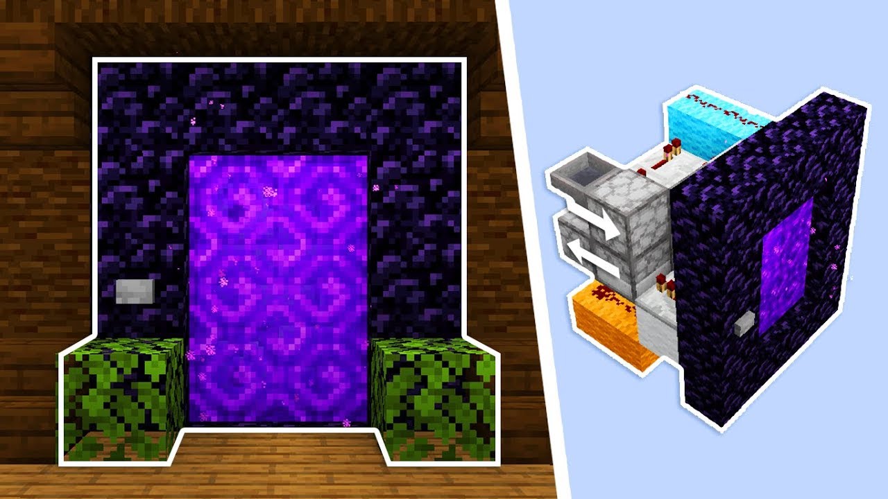 CARA MEMBUAT REDSTONE NETHER PORTAL [ON/OFF] - MINECRAFT INDONESIA -  Bstation