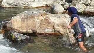 cast net fishing in Nepal | himalayan trout fishing with handmade cast net |