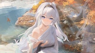 Firefly: Soaking in hot springs with pioneers ❤——"Firefly and Maple Autumn Colors"