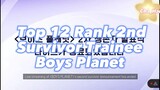 TOP 12 RANK 2ND SURVIVOR TRAINEE BOYS PLANET [RANK WITH BENEFITS]