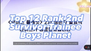 TOP 12 RANK 2ND SURVIVOR TRAINEE BOYS PLANET [RANK WITH BENEFITS]