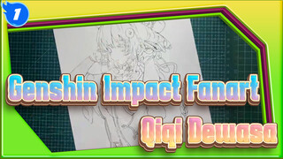 Qiqi Dewasa Mencari Cocomilk Online! Mendesak! Genshin Impact| Digambar tangan_1