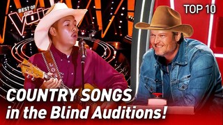 TOP 10 | COUNTRY SONGS that make The Voice CHAIRS spin like crazy