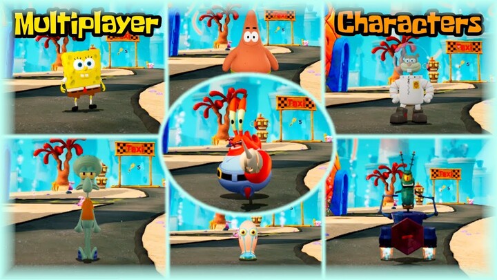 SpongeBob Battle for Bikini Bottom Rehydrated - All Multiplayer Characters Showcase