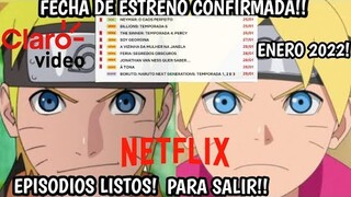 NARUTO SHIPPUDEN DOBLAJE LATINO | NETFLIX | BORUTO DOBLAJE LATINO | FECHA DE ESTRENO | ENERO 2022