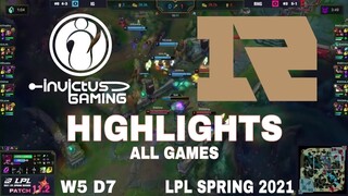 Highlight IG vs RNG (All Game) LPL Mùa Xuân 2021 | LPL Spring 2021 | Invictus Gaming vs RNG
