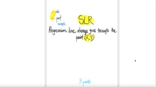 2nd/2parts stat: SLR Regression lline always goes through the point (x̄, ȳ)