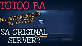 FREE 500 DIAS NI MOONTON SA ORIGINAL SERVER? - MLBB