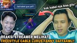 REAKSI STREAMER MELIHAT FREESTYLE CABLE LURUS FANNY DAFFAXML!! - Mobile Legends