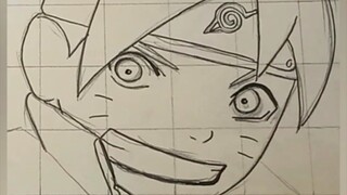 menggambar anime BORUTO