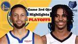 Golden Warriors vs Memphis Grizzlies 3rd Qtr Game 4 Highlights  | May 9 | 2022 NBA Season