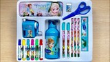 Bộ dụng cụ học tập công chúa Elsa Anna 13 món, bút thước, bình nước, màu - Pencil box (Chim Xinh)