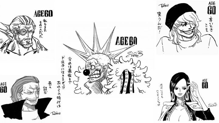 One Piece Characters when they are 40 and 60 Years Old | Part 2